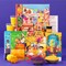 Premium Holi Gift Box - 2 Natural Gulal Colors (Purple & Orange), Thandai Mix & Chandan Tika | Holi Hamper with Greeting Card for Gifting & Celebration